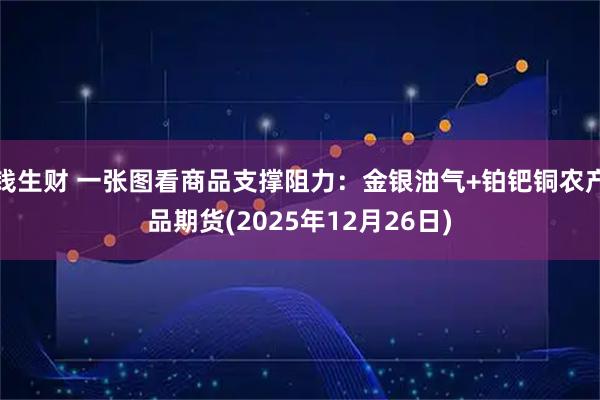 钱生财 一张图看商品支撑阻力：金银油气+铂钯铜农产品期货(2025年12月26日)