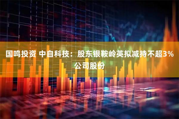 国鸣投资 中自科技：股东银鞍岭英拟减持不超3%公司股份